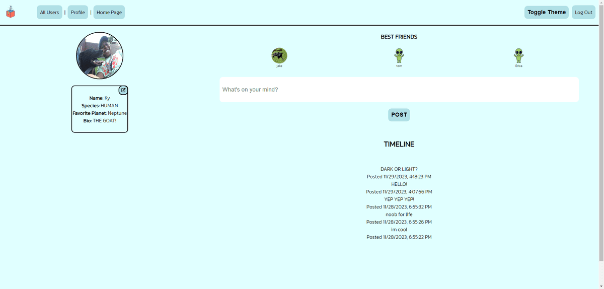 SpaceBook Screenshot